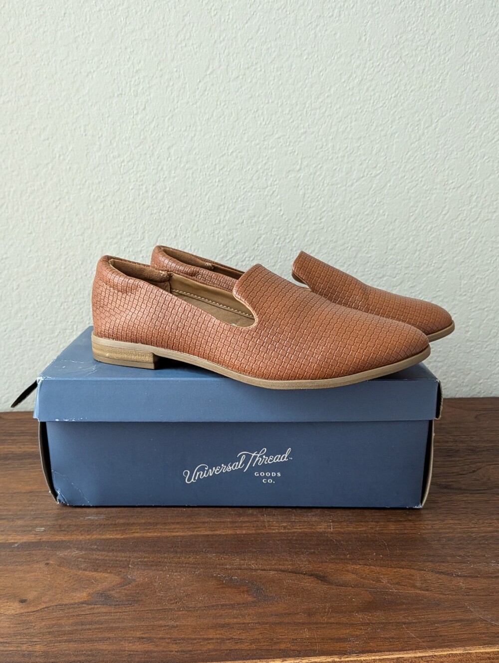Universal Thread Adeline Flats Padded Ankle Collar Sable Foam Brown Size 6.5